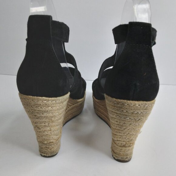 UGG LAURI 1000403 Black Suede Wedges Platform size 9 - Picture 6 of 14